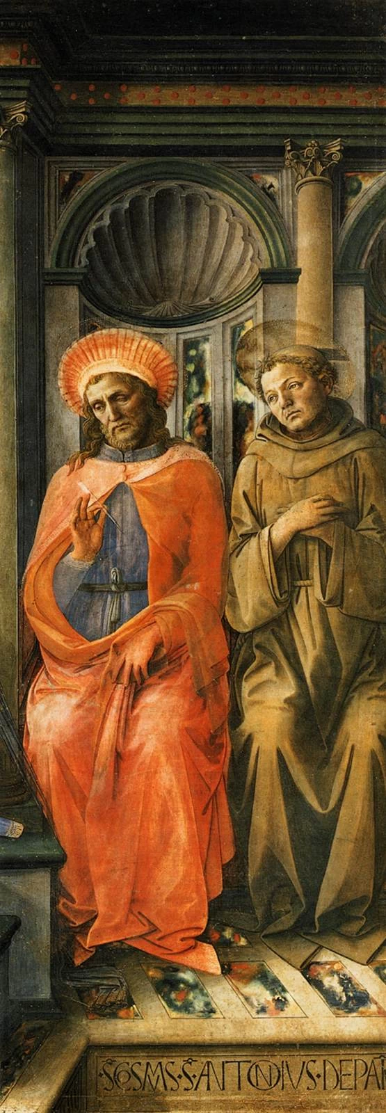 Madonna in trono con santi - Galleria degli Uffizi, Firenze, dettaglio 2